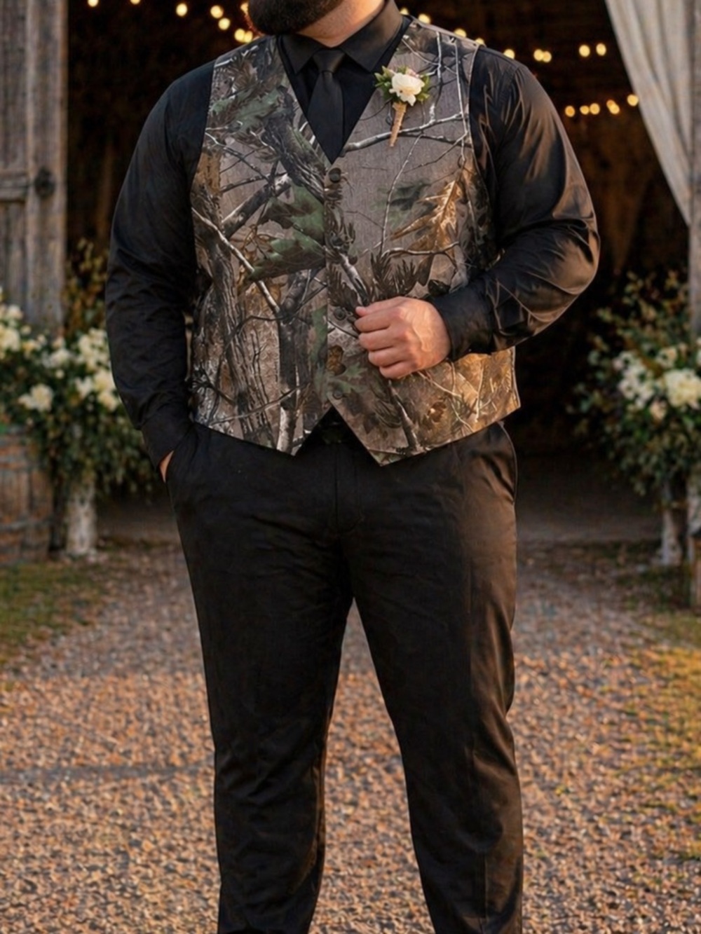 Camo Pattern Men's Vest - Realtree Style
